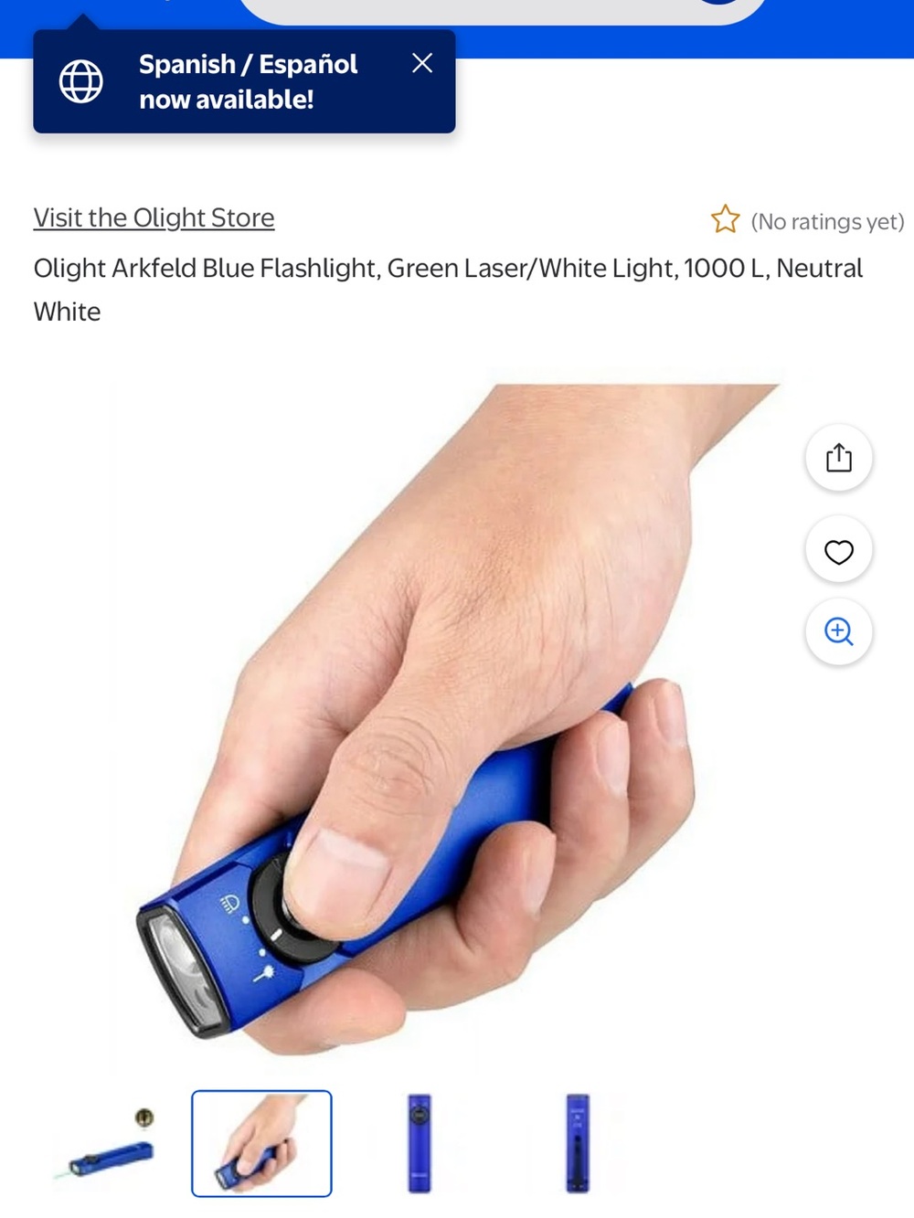 Blue LED Penlight Tactical Flashlight - Picture 4 of 11